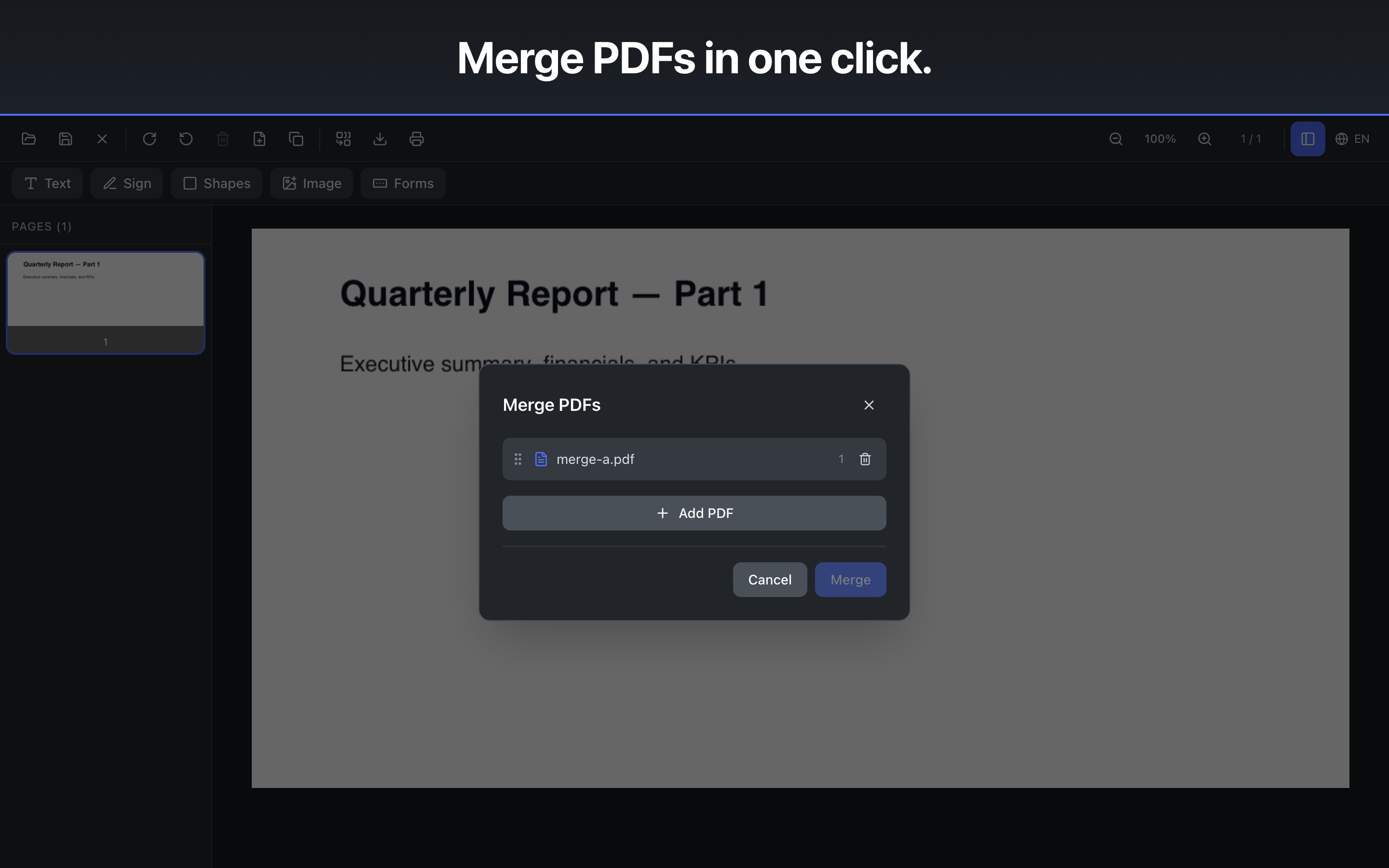 AddToPDF — merge PDFs