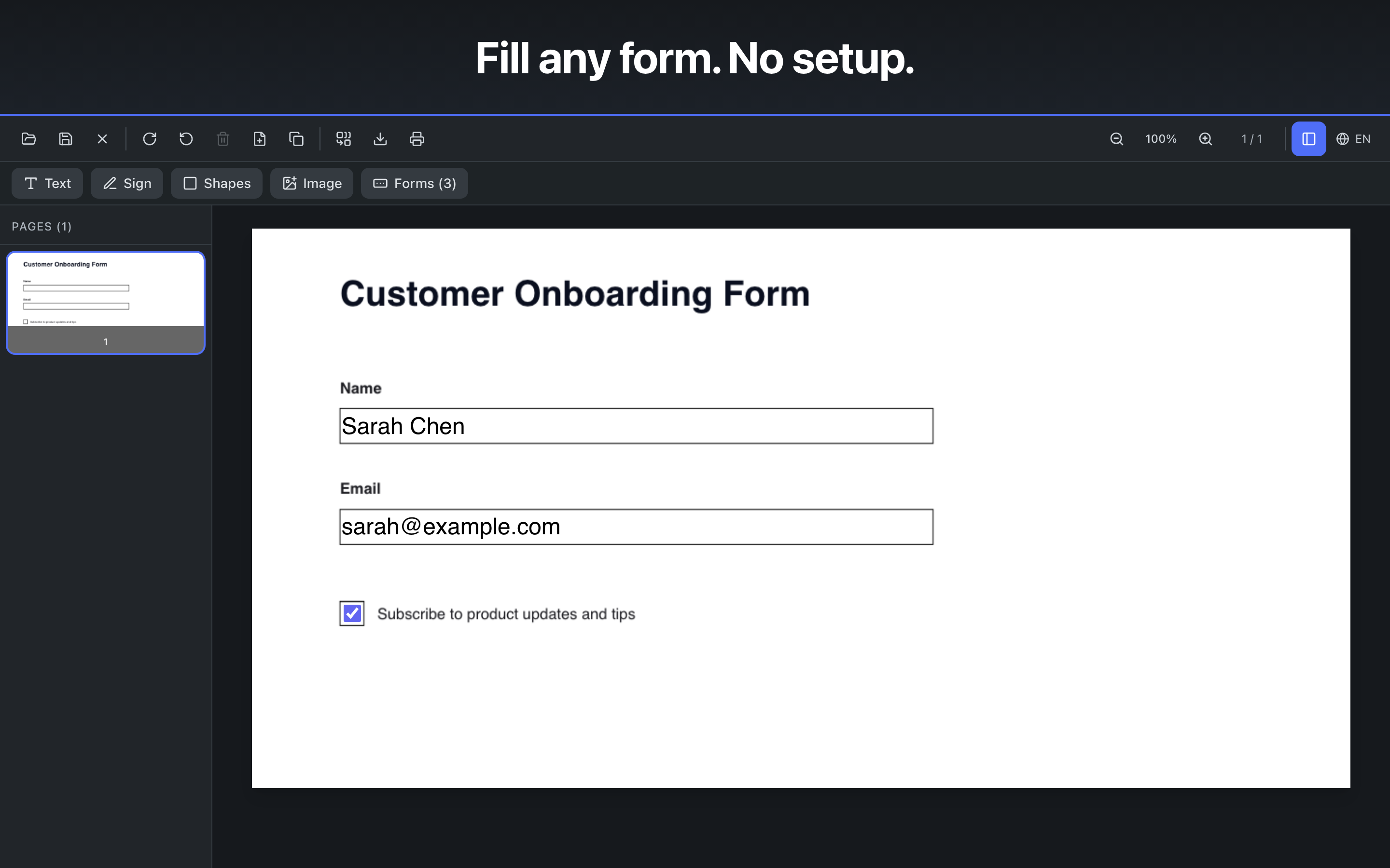 AddToPDF — fill forms